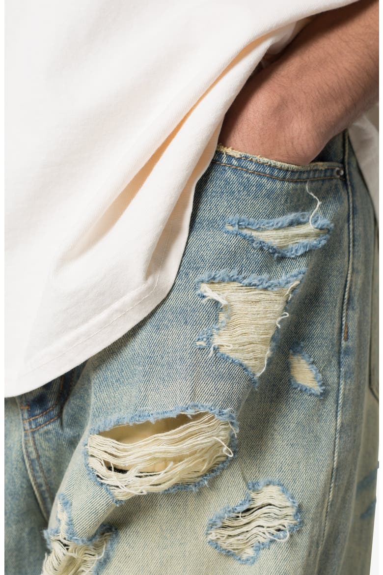 Ripped Ultra Baggy Jeans, Alternate, color, VINTAGE BLUE