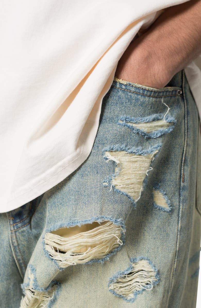 mnml Ripped Ultra Baggy Jeans, Alternate, color, 