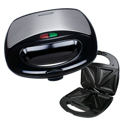 Non Stick Dual Sandwich Maker in Black and Silver