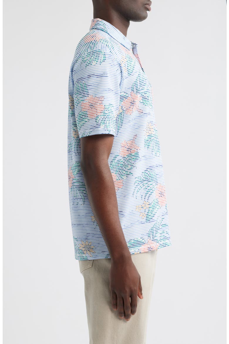 Costa Wave Isle Camo IslandZone® Seersucker Polo, Alternate, color, BIG SKY BLUE