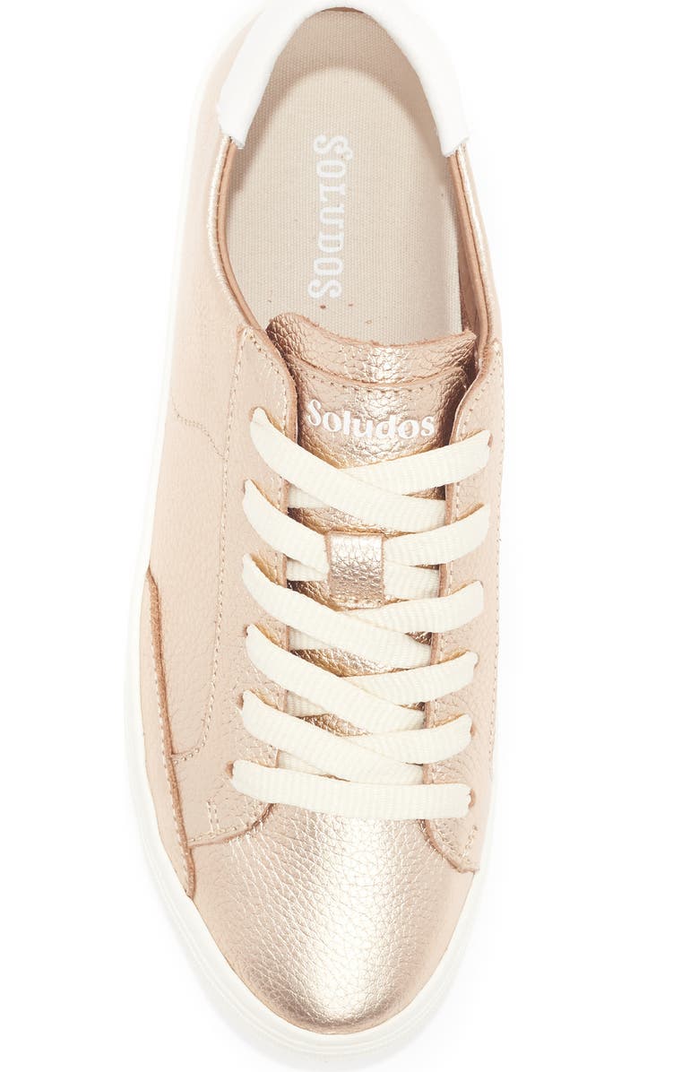Soludos Ibiza Platform Sneaker, Alternate, color, Rose Metallic