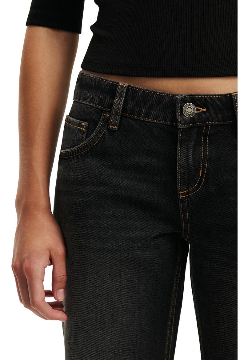 Low Rise Straight Leg Jeans, Alternate, color, DRIFT BLACK