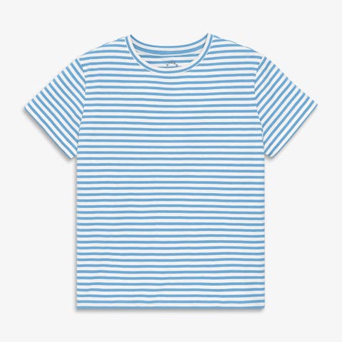 Adult Easy Crewneck Stripe Tee (Women's Fit)