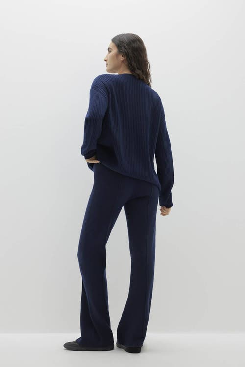 Naked Cashmere Campbell Ribbed Crewneck Cashmere Sweater In Blue