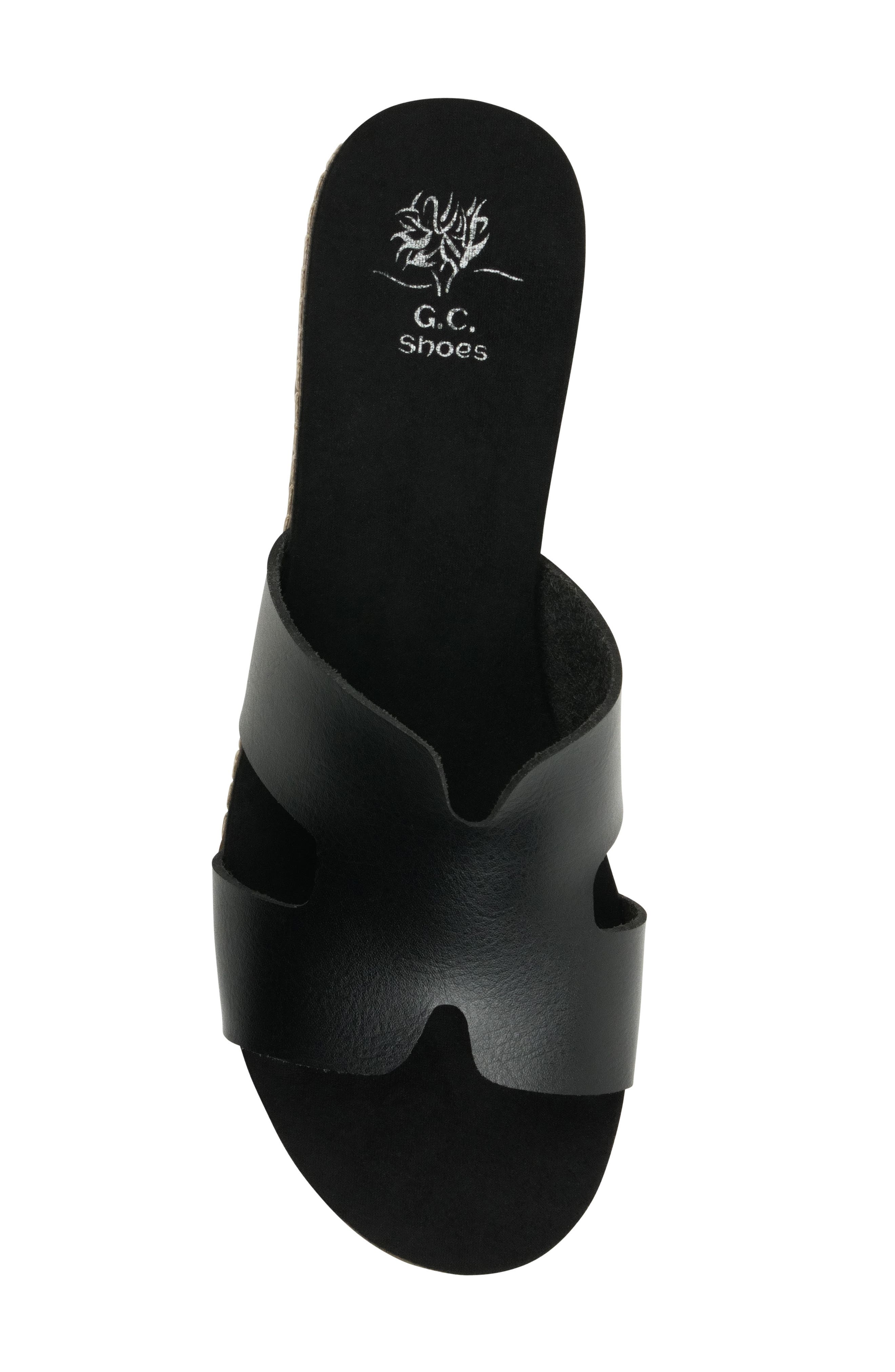 GOOD CHOICE NEW YORK Nellie Cutout Wedge Slide Sandal, Alternate, color, Black