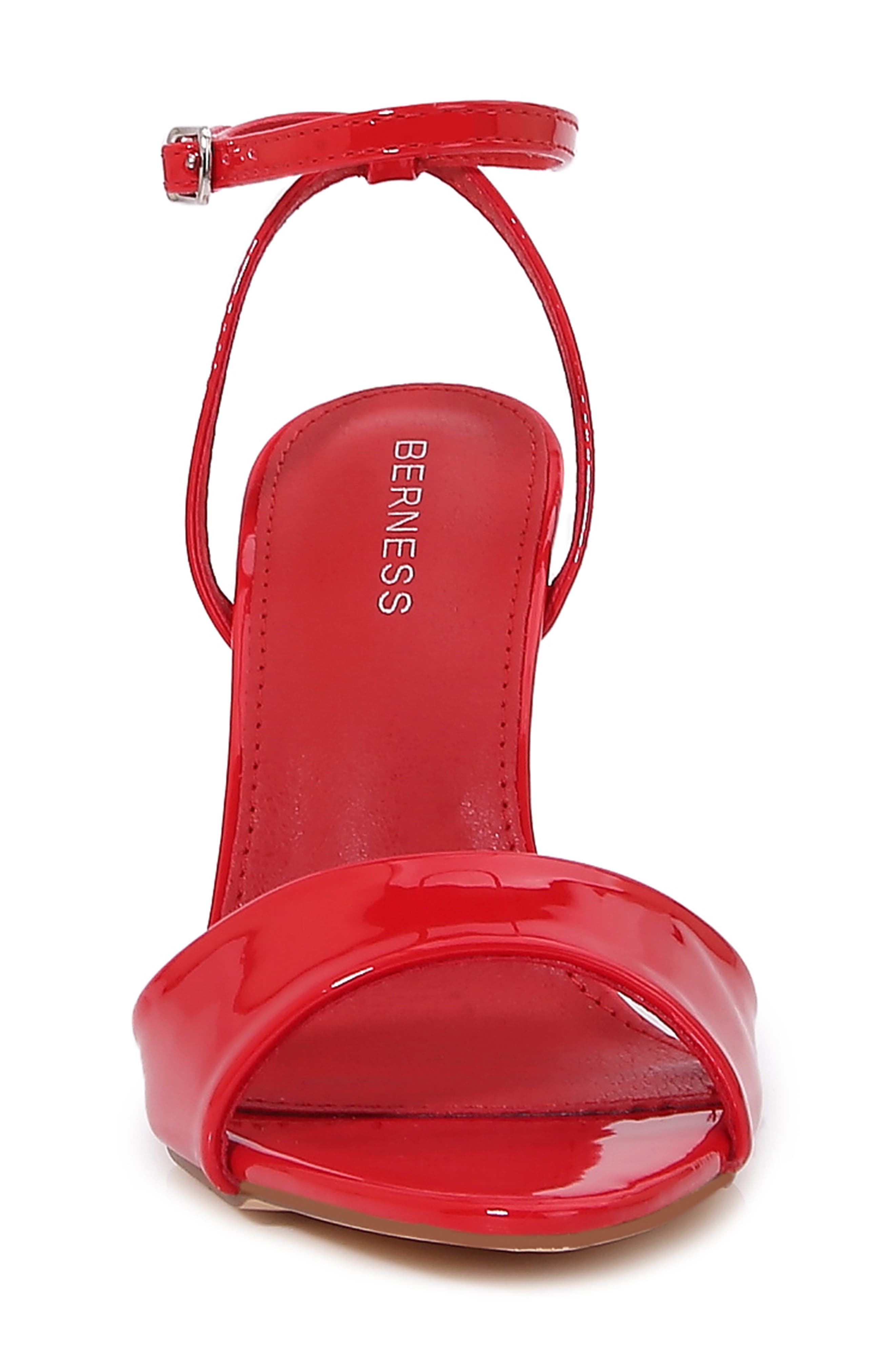 Patent Stiletto Sandal, Alternate, color, RED