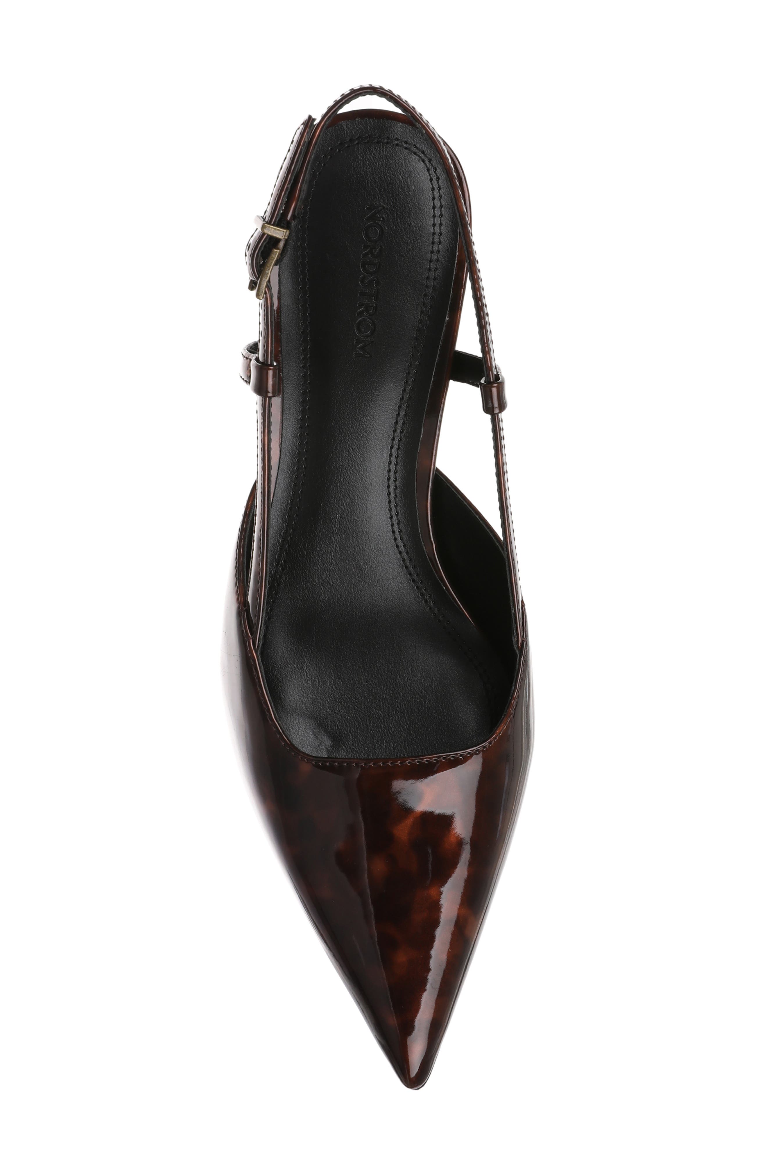 Lana Pointed Toe Slingback Pump, Alternate, color, BROWN TORTOISE