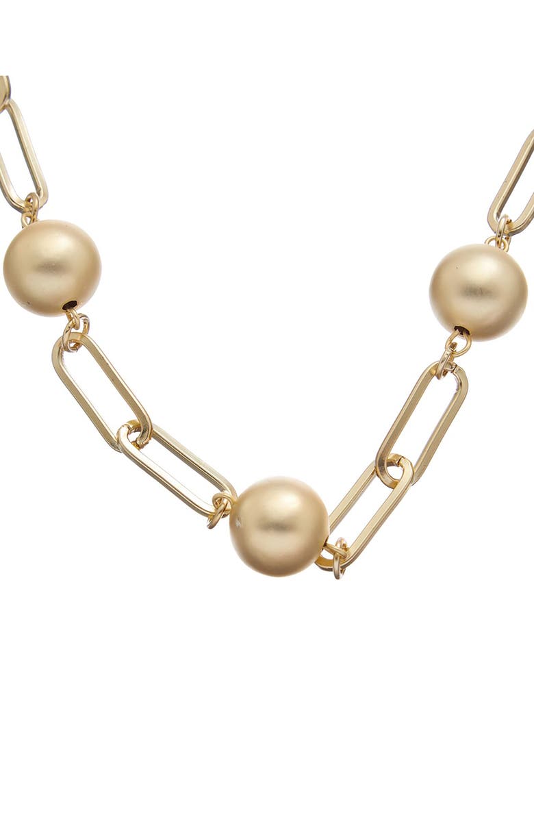 Juvell Station Chain Necklace, Main, color, Yellow