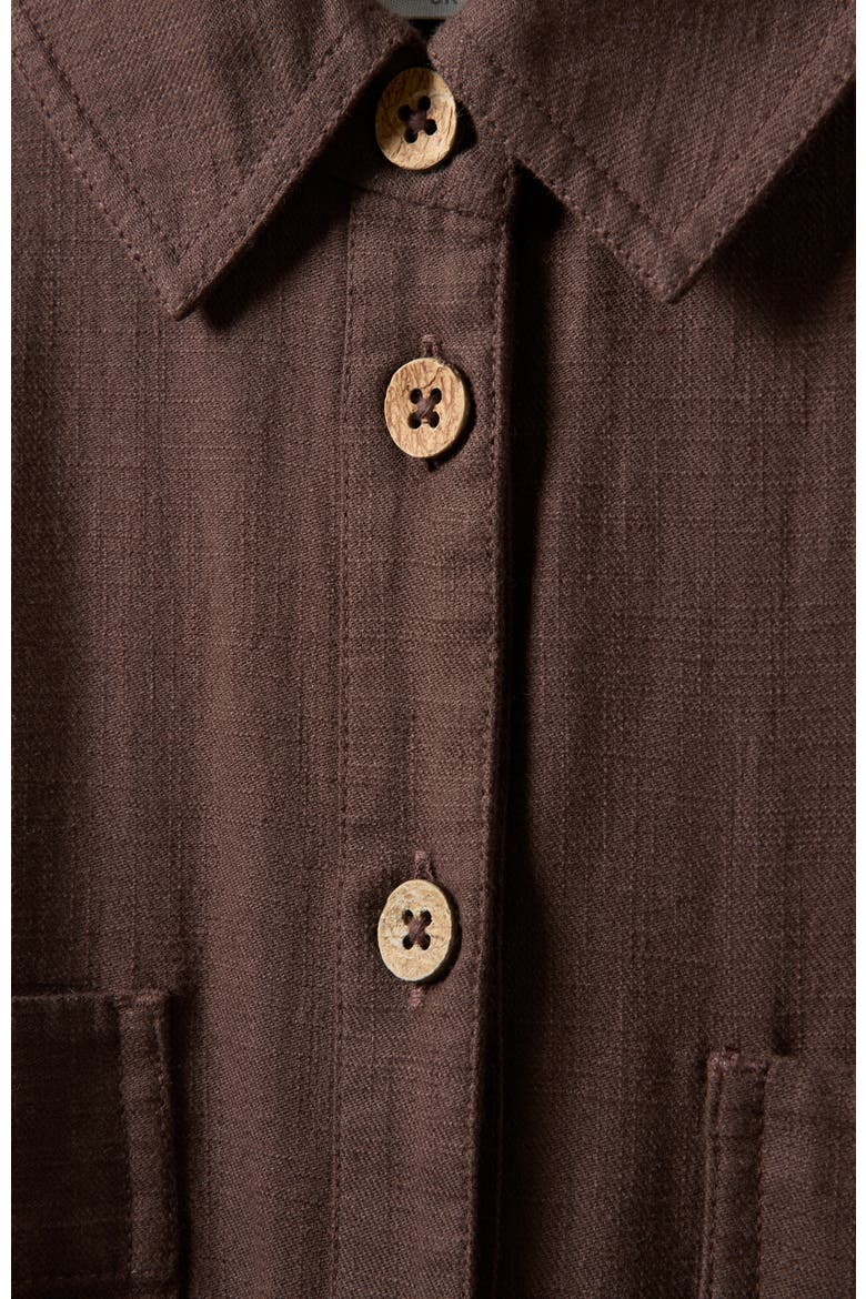 Belted Safari Midi Shirt Dress, Alternate, color, Chocolate Brown