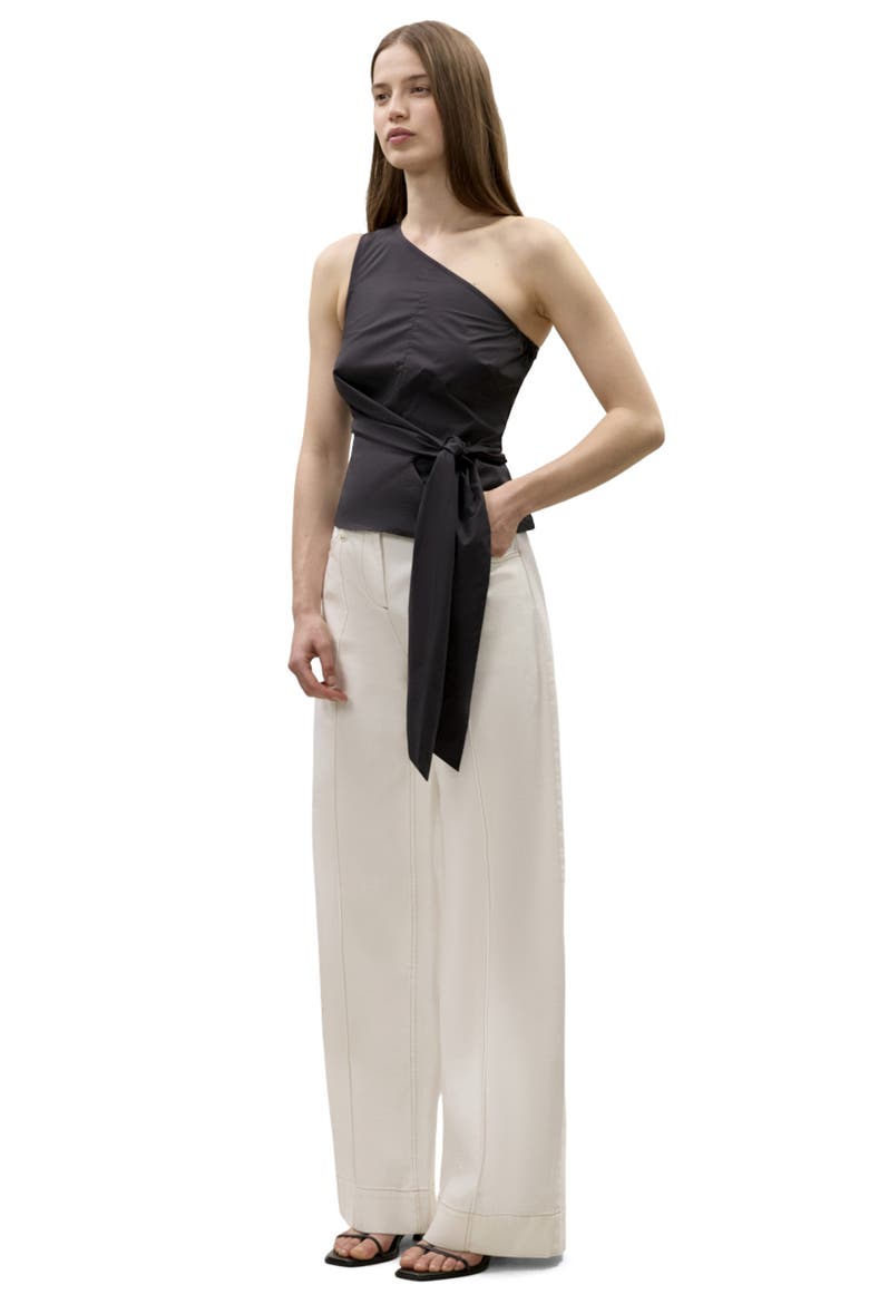 Isla Poplin Top, Alternate, color, Black