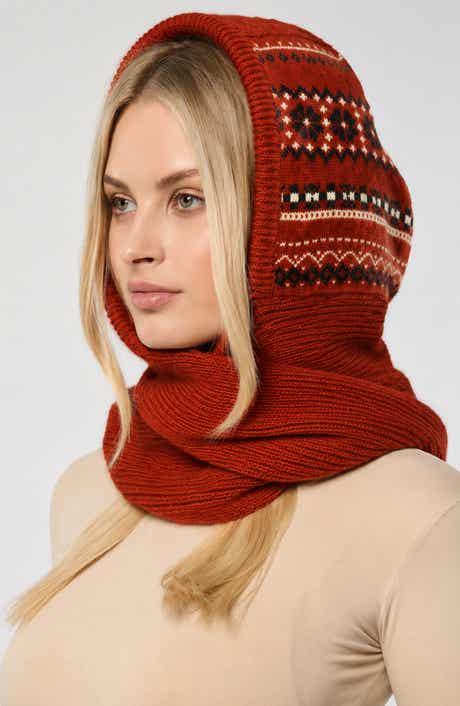 Fair Isle Hooded Scarf