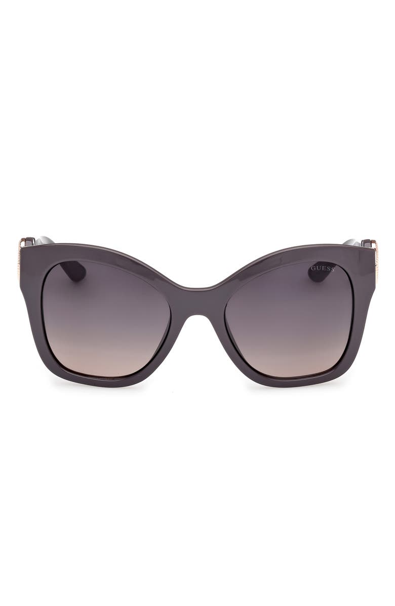 GUESS Butterfly Sunglasses, Main, color, Grey/ Gradient Smoke