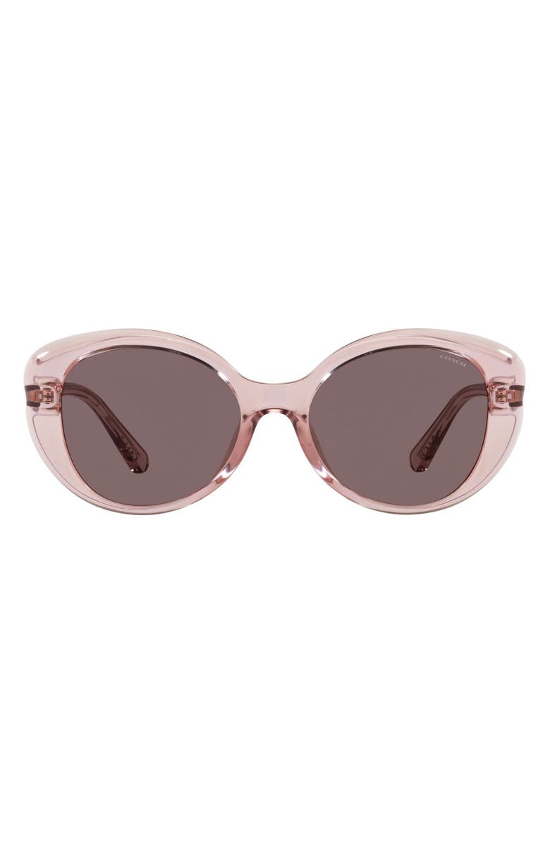 COACH 54mm Round Sunglasses, Main, color, Pink