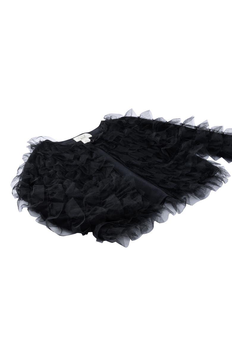 Peek Aren't You Curious Kids' Stripe Mesh Dress & Ruffle Cardigan Set, Alternate, color, Cream