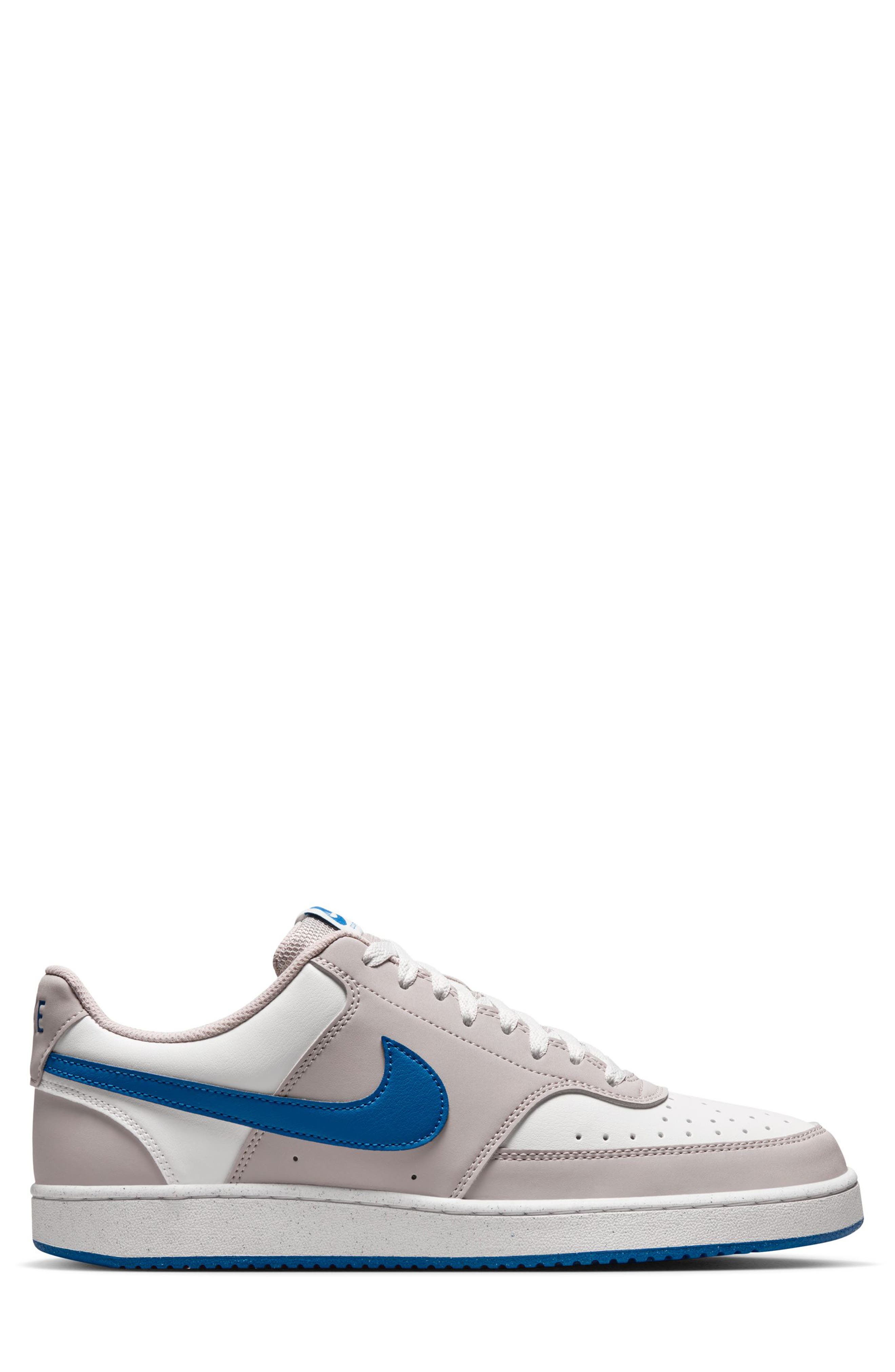 Nike Court Vision Low Sneaker, Alternate, color, Sail/ Brilliant Blue