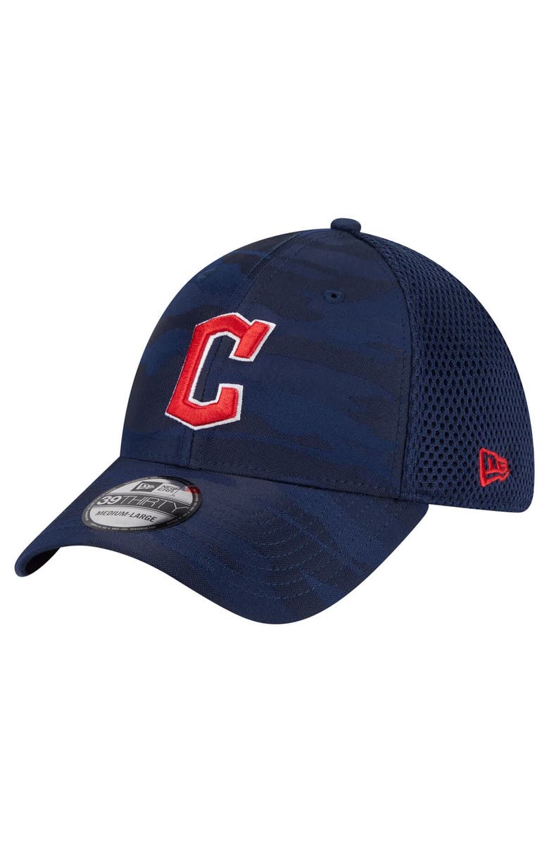 New Era Men's New Era Navy Cleveland Guardians Subtle Camo 39THIRTY Flex Hat, Alternate, color, 
