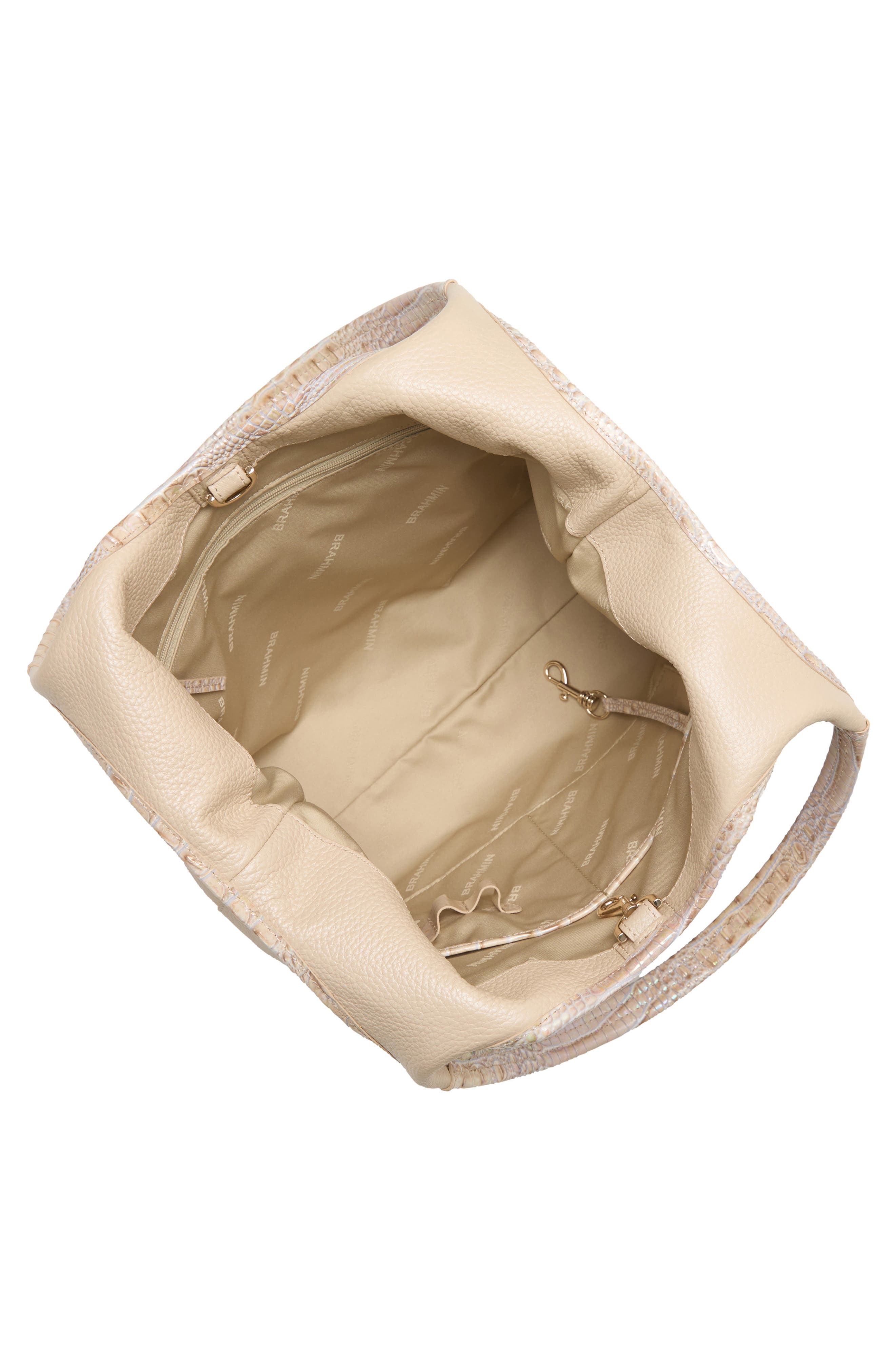 Brahmin Melora Embossed Leather Tote, Alternate, color, Pearl Admire