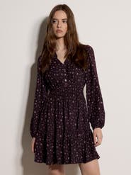 Apricot Ditsy Mini Dress
