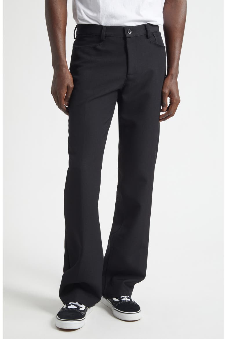 Corey Wool Blend Bootcut Pants, Main, color, BLACK