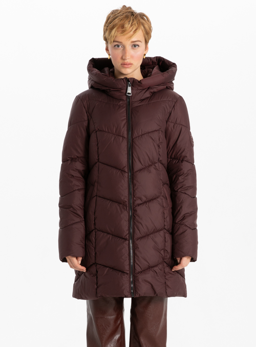 Point Zero CLASSIC LONG PUFFER DESIGN in Merlot  product