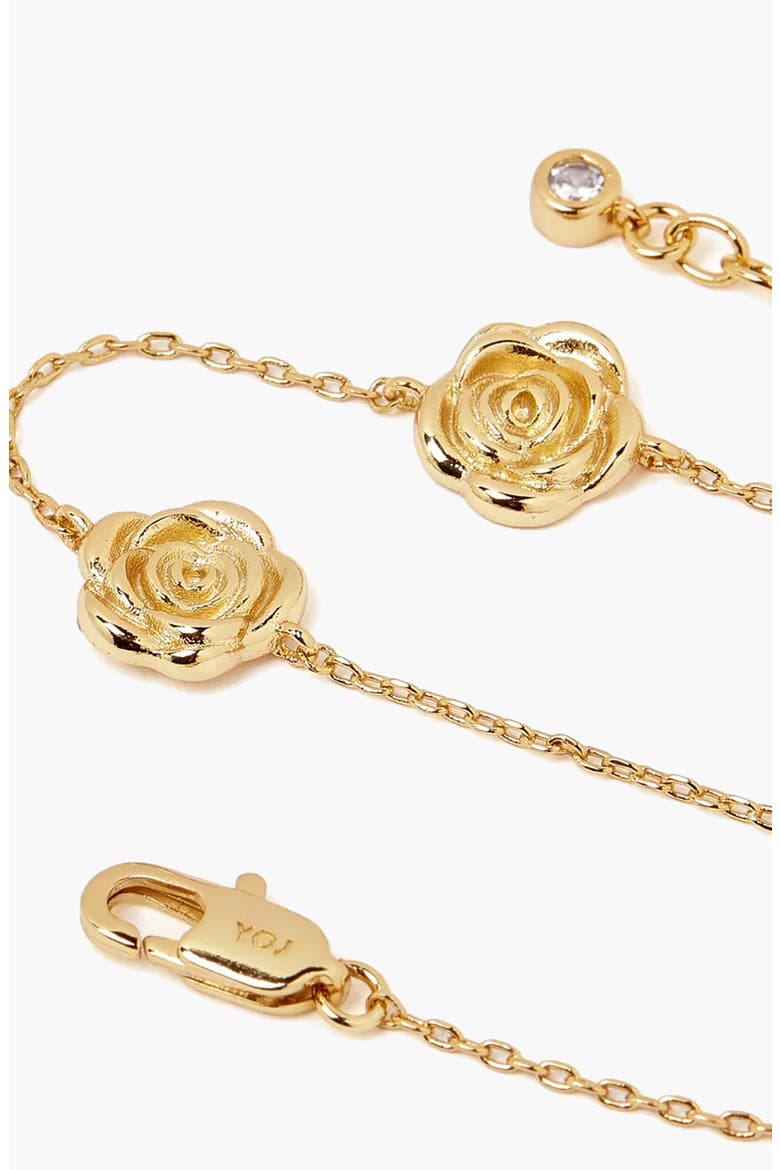 Rose Chain Station Bracelet In Gold, Alternate, color, Gold
