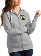 ANTIGUA Women's Antigua Heathered Gray Boston Celtics Victory Full-Zip Hoodie