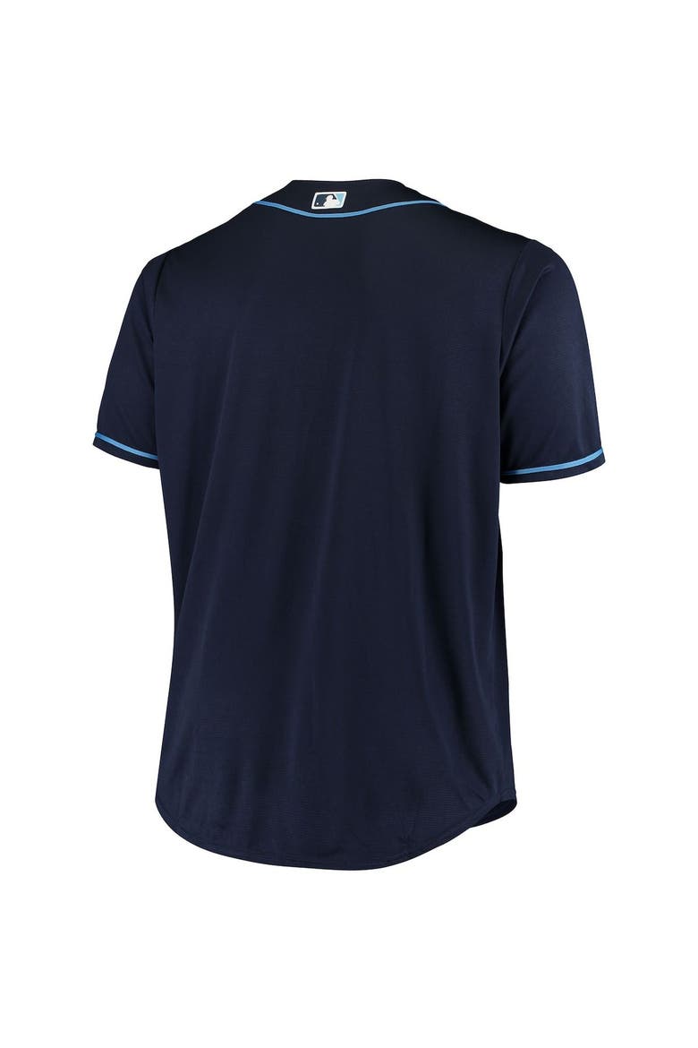 Men's Navy Tampa Bay Rays Big & Tall Replica Alternate Team Jersey, Alternate, color, Navy