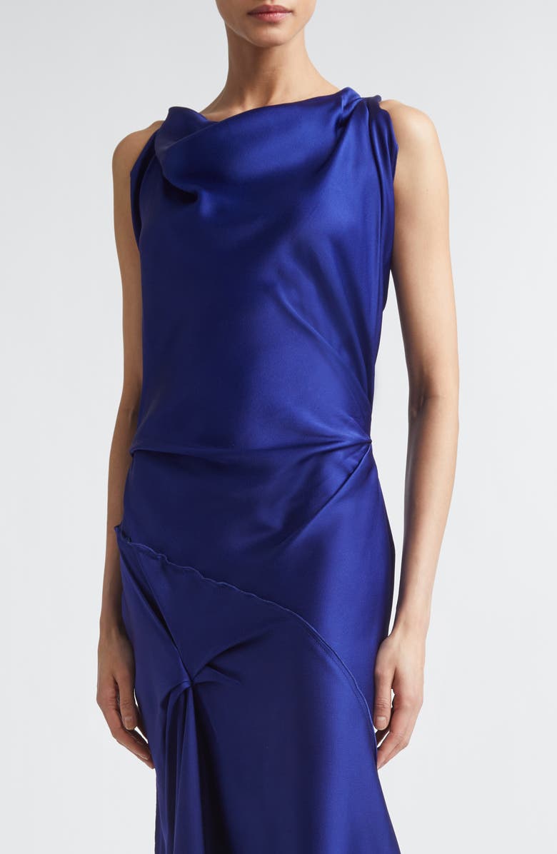 Victoria Beckham Posy Midi Dress, Alternate, color, Bright Indigo