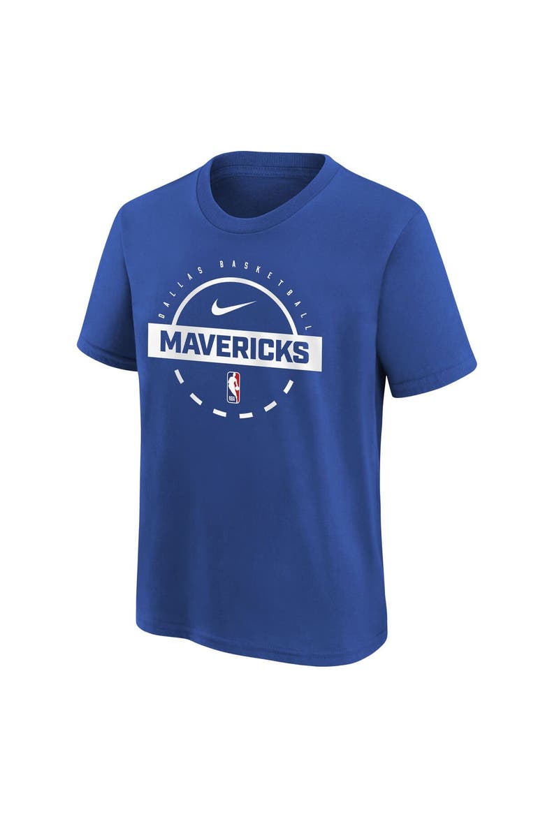 Youth Nike Blue Dallas Mavericks Practice T-Shirt, Alternate, color, Blue