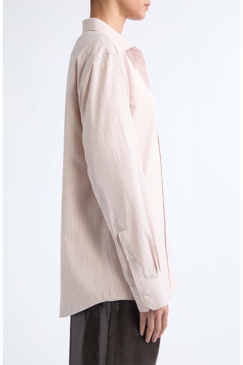 Classic Fit Stripe Button-Up Shirt, Alternate, color, ROSE STRIPE