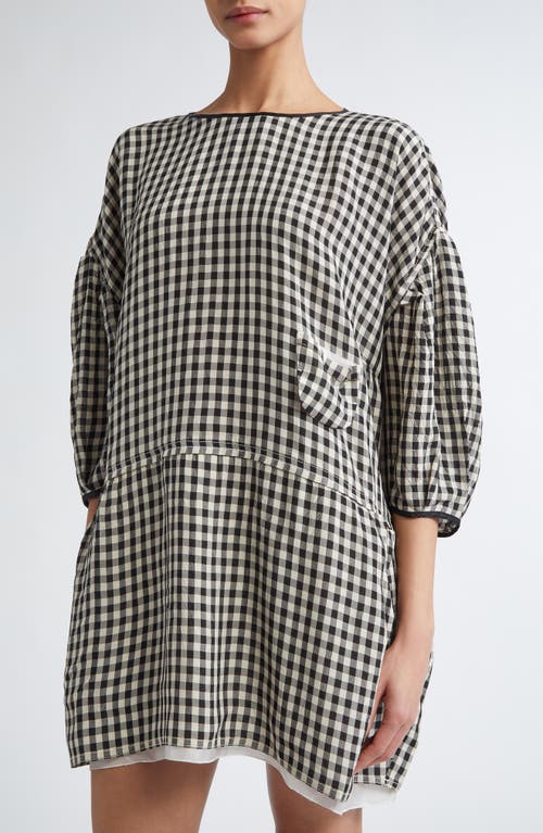 Nackiyé Nackiyè Baby Love Gingham Check Dress In Vichy Noir