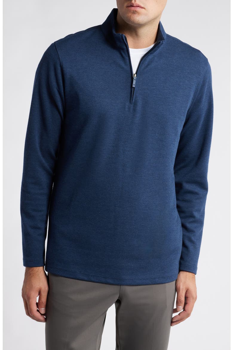KPI Quarter Zip Pullover, Main, color, NAVY HEATHER