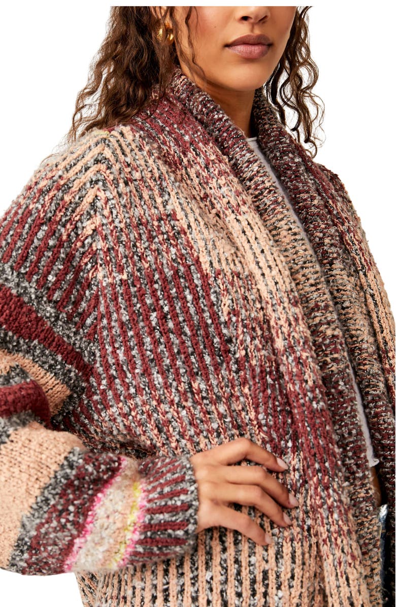 Free People Found My BFF Stripe Longline Cardigan, Alternate, color, 