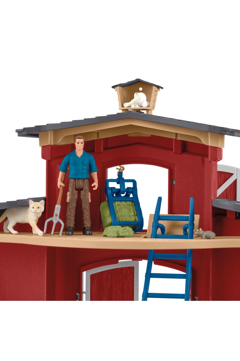 Farm World Red Barn 92 Piece Playset, Alternate, color, Multicolored
