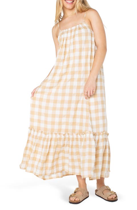Sunchaser Check Sleeveless Maxi Dress