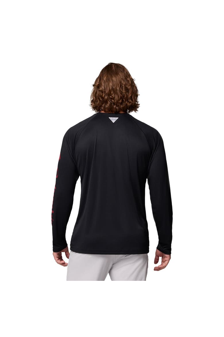 Men's Columbia Black Alabama Crimson Tide Terminal Tackle Omni-Shade Raglan Long Sleeve T-Shirt, Alternate, color, Black