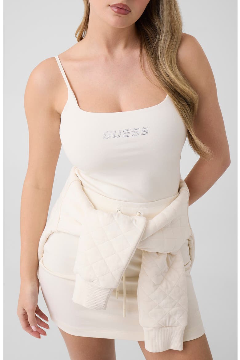 Ortensia Logo Jersey Camisole, Main, color, WHITE