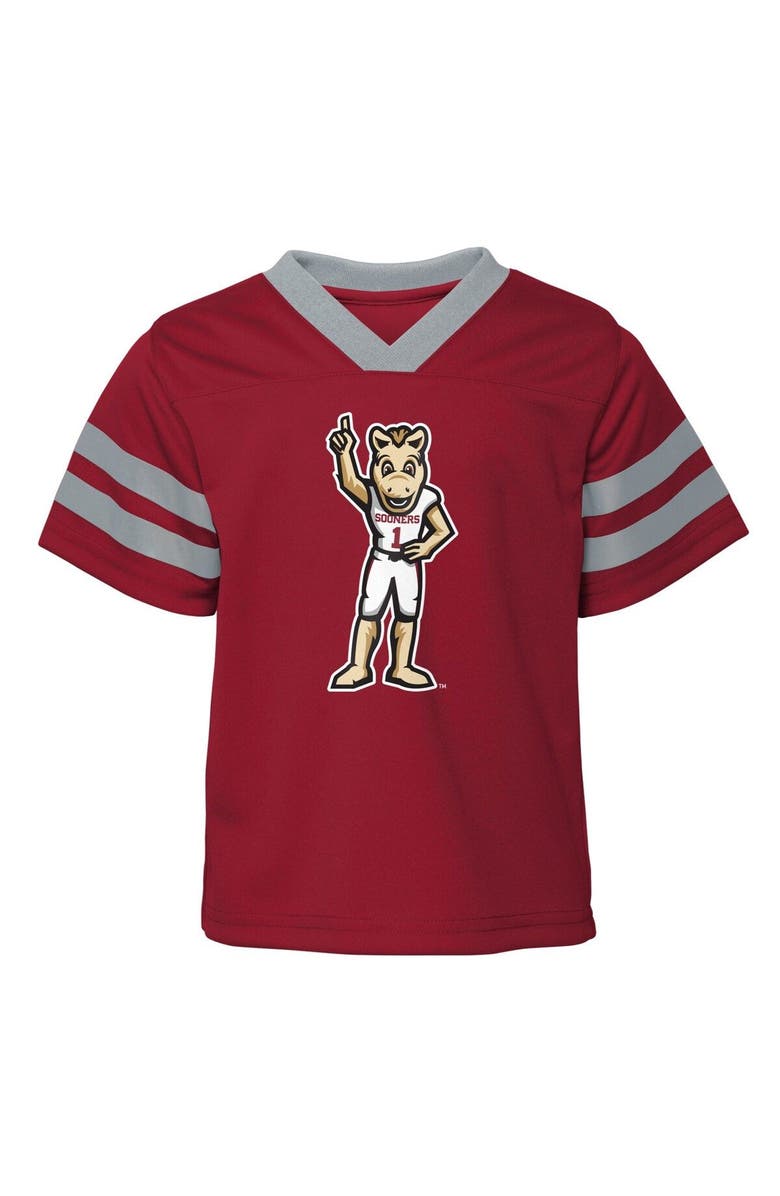 Outerstuff Infant Crimson Oklahoma Sooners Two-Piece Red Zone Jersey & Pants Set, Alternate, color, Crimson