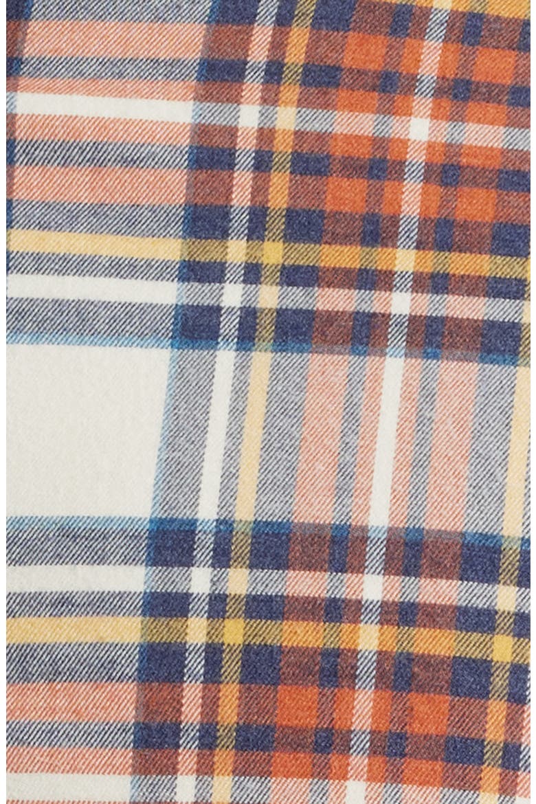 Knick Plaid Stretch Cotton-Blend Flannel Button-Up Shirt, Alternate, color, PUMPKIN