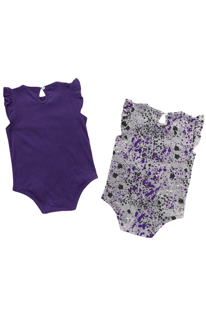 COLOSSEUM Girls Infant Colosseum Purple/Gray LSU Tigers Sweet Pea Two-Pack Bodysuit Set, Alternate, color,