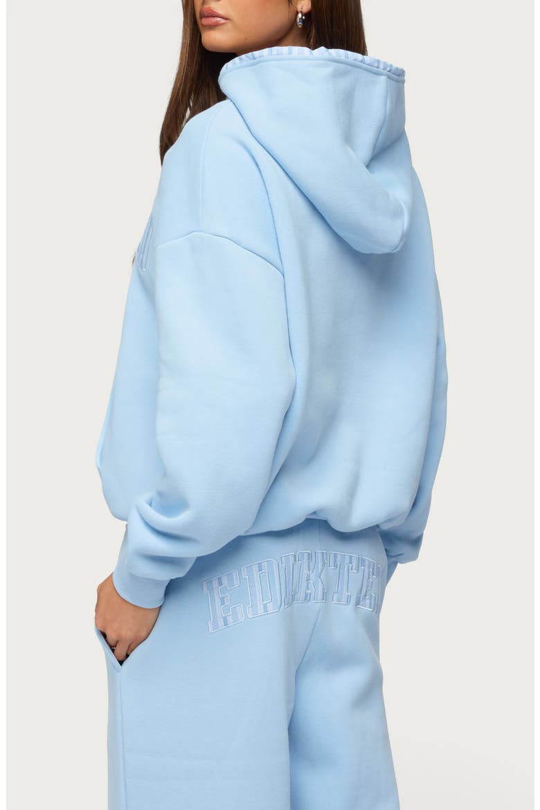 Core Stripe Oversize Hoodie, Alternate, color, BLUE