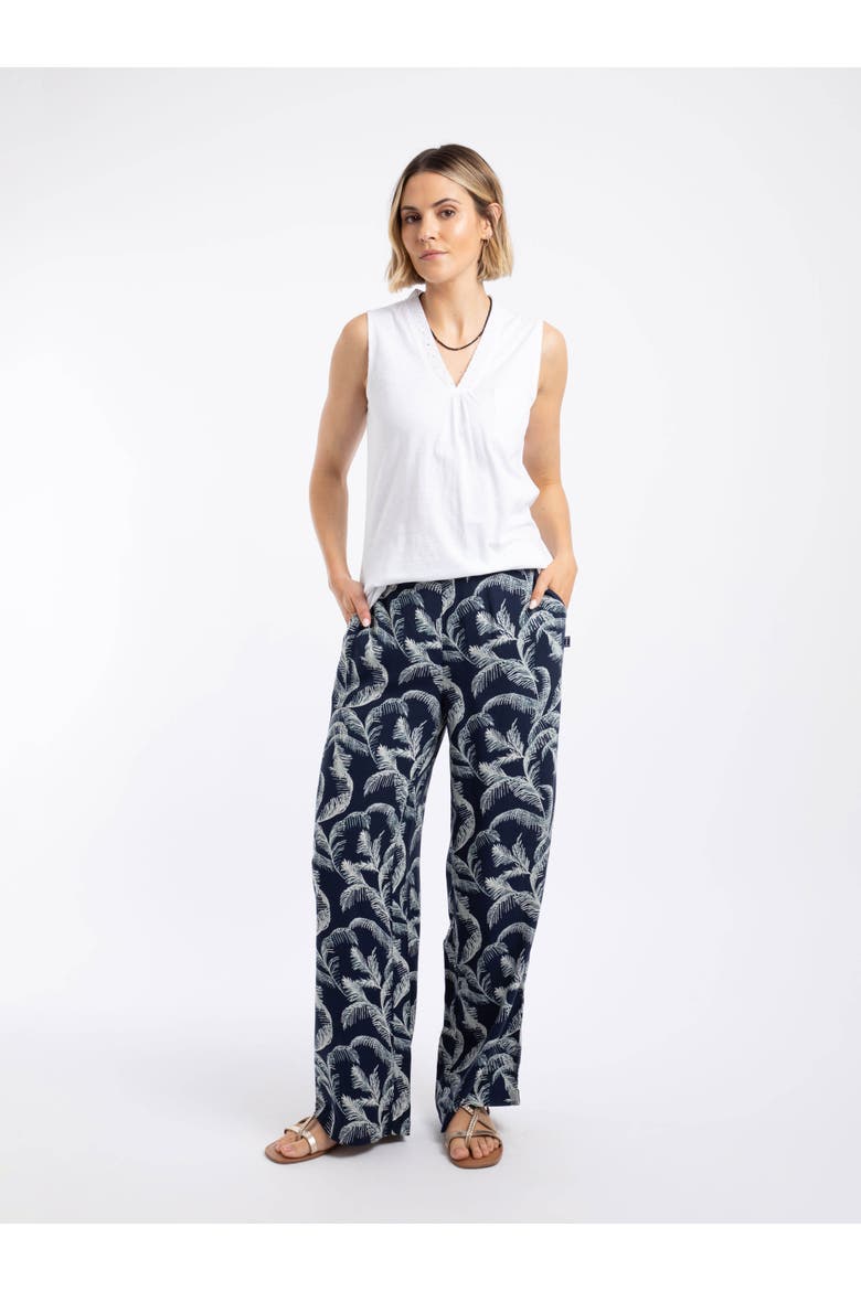 Mounira Printed Wide Leg Trousers, Alternate, color, Ink