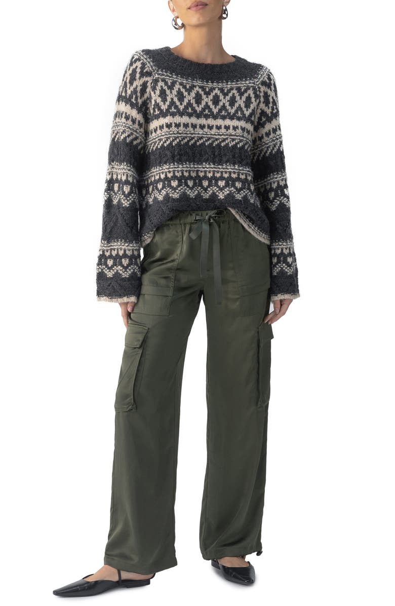 Sanctuary Fair Isle Crewneck Sweater, Alternate, color, 