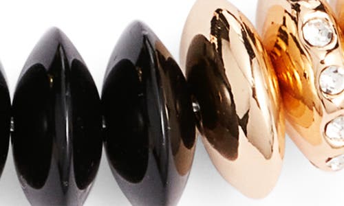 Open Edit Beaded Collar Necklace In Black