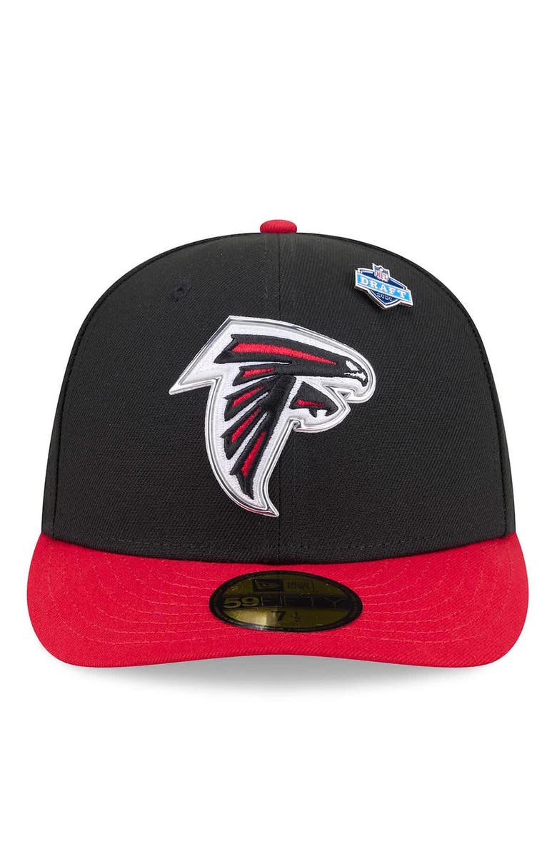 New Era Men's New Era Black/Red Atlanta Falcons 2026 NFL Draft Pre-Curved 59FIFTY Fitted Hat, Alternate, color, Black