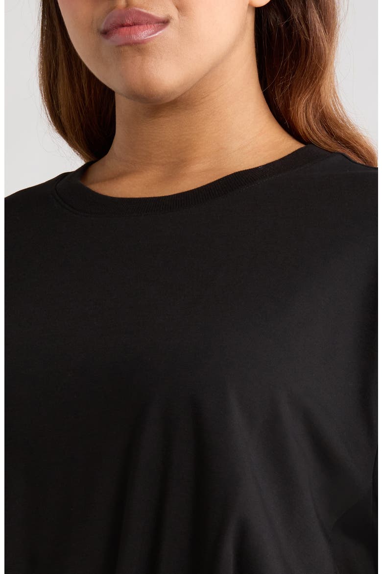 Blouson Knit Top, Alternate, color, BLACK