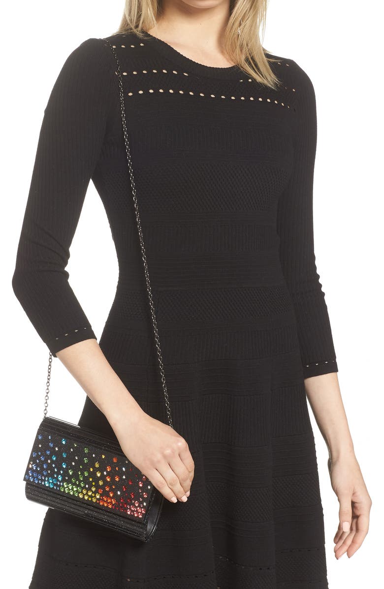 Kurt Geiger London Crystal Embellished Party Clutch, Alternate, color,