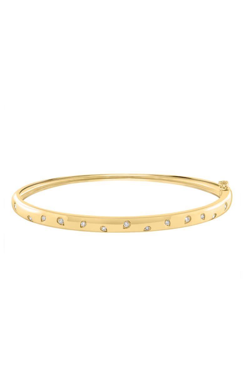 14K Yellow Gold Diamond Bangle Bracelet, Main, color, 14K Gold