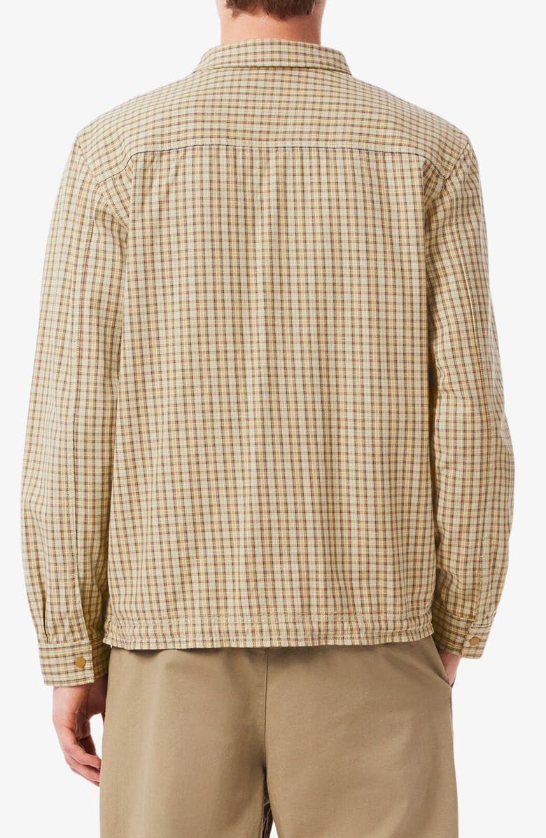 Lacoste Oversize Drawstring Hem Snap Front Overshirt, Alternate, color, France Blue/ Viennese-Date