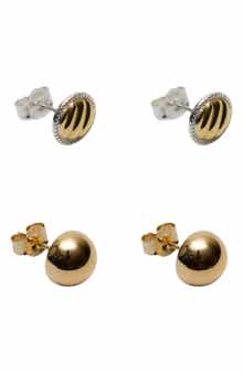 Argento Vivo Sterling Silver Set of 2 Post Earrings